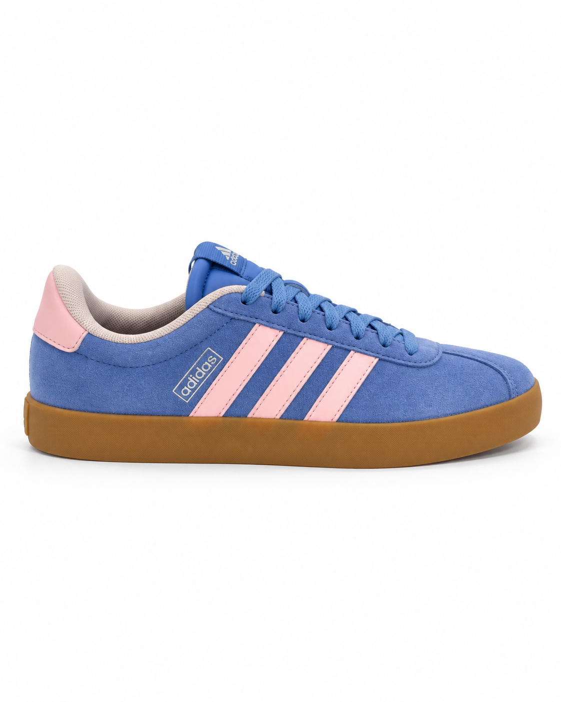 ADIDAS VL COURT 3.0 SHOES in Blue Fusion / Clear Pink — side