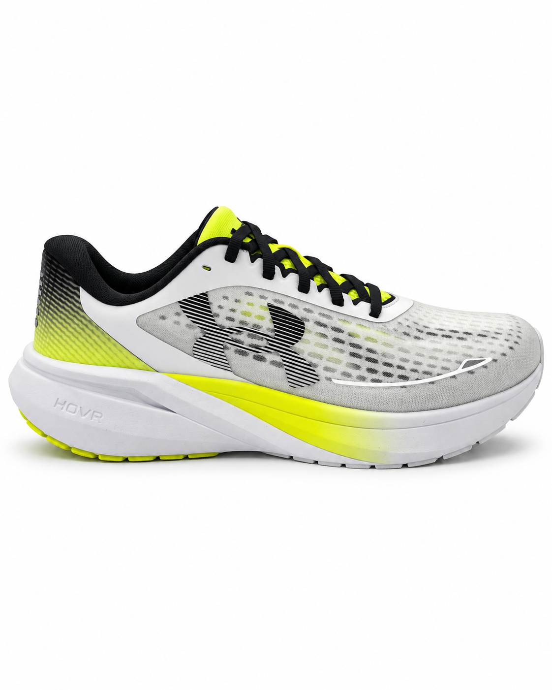 Under Armour UA Velociti Pace in White / High Vis Yellow / Black — side